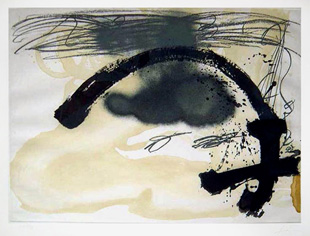 TAPIES : arc i creu, engraving